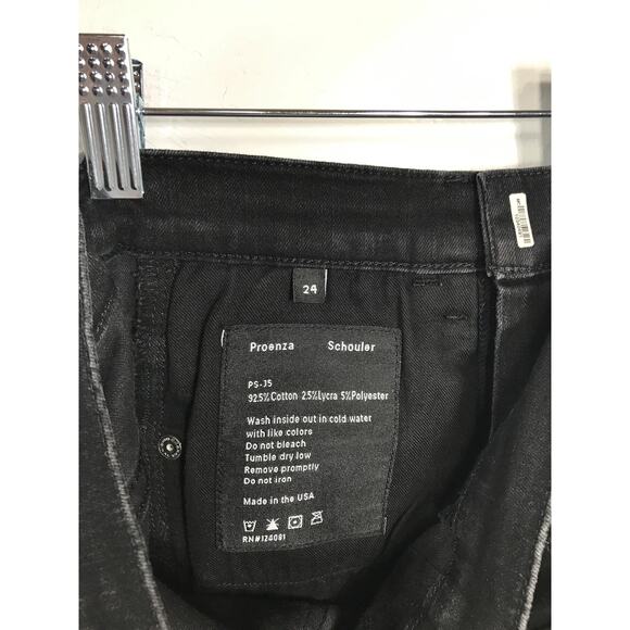 Proenza Schouler Women's 24 Jeans Black PS-J5 Super Skinny Everyday Capsule - Picture 5 of 7